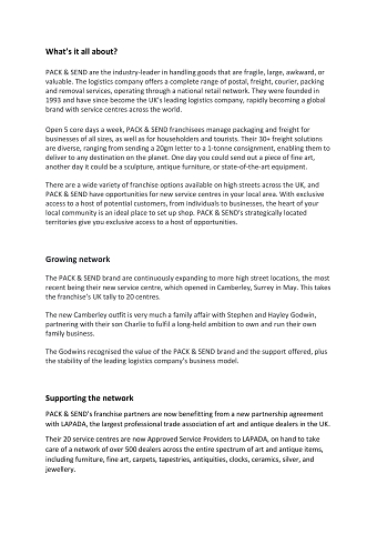 e-shot / newsletter - PACK & SEND