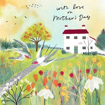 Mother’s Day Country House Swallows Card