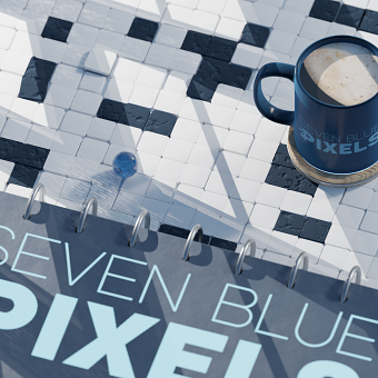 Seven Blue Pixels - Design Cards