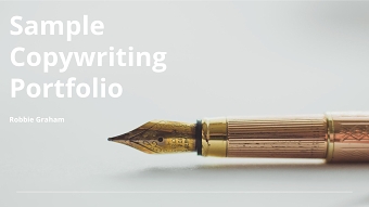 Sample copywriting portfolio