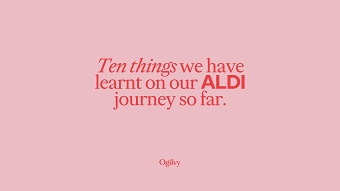 Typography for Aldi Pitch Presentation: Ogilvy