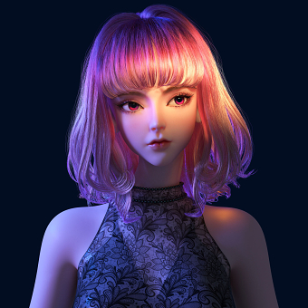 3d girl character