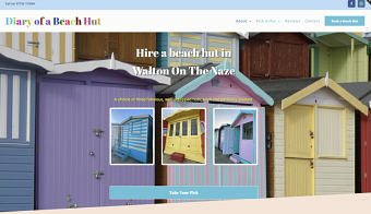 e-commerce website for beach hut rentals business