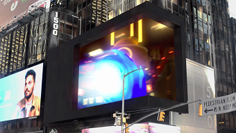 Netflix Sonic Prime - NYC 3d anamorphic billboard