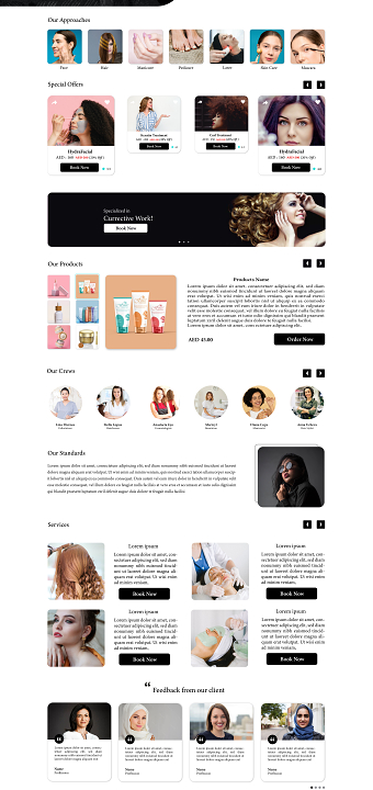 Beauty and health web application design
