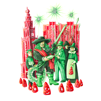 Illustration New Years Wishes Groningen