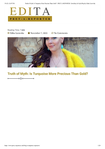 Truth of Myth: Is Turquoise More Precious Than Gold?