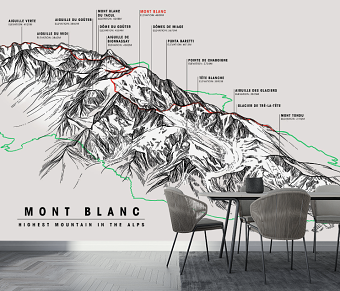 Mont Blanc Map illustration