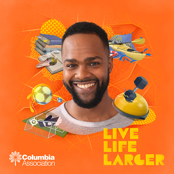 Columbia Association digital collages for Ad campaign