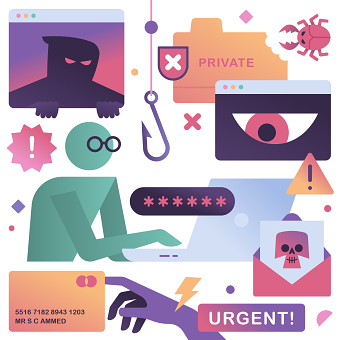 Cyber security illustration