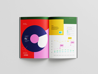 Detailed visual communication of a printed strategic plan