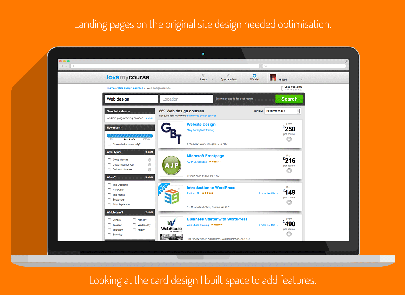 Lovemycourse.com SEO Pitch 2014