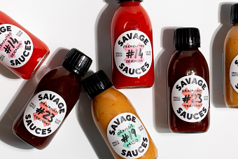 Savage Sauces packaging