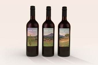 Portraits of America - Wine label design & Illustration