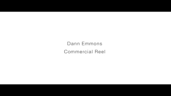 Commercial Showreel (2022)