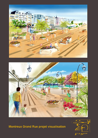 Visualization of Montreux Grand Rue renovation/re look