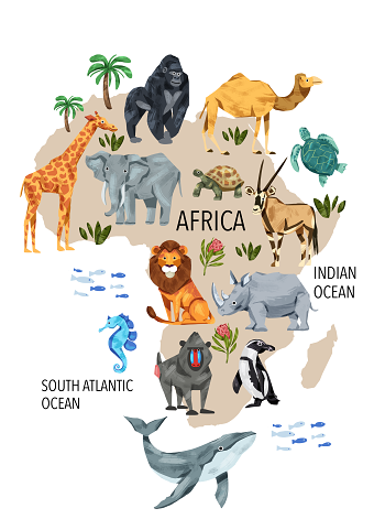 Kids African Continent Poster