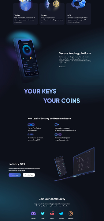 Landing Page | Atomic Dex