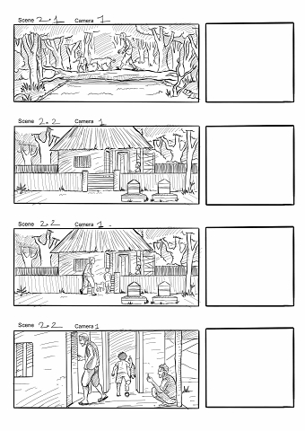 Storyboard for a movie project