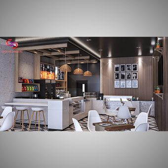 3D cafe designing