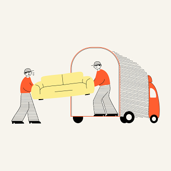 Illustration for website, furniture brand