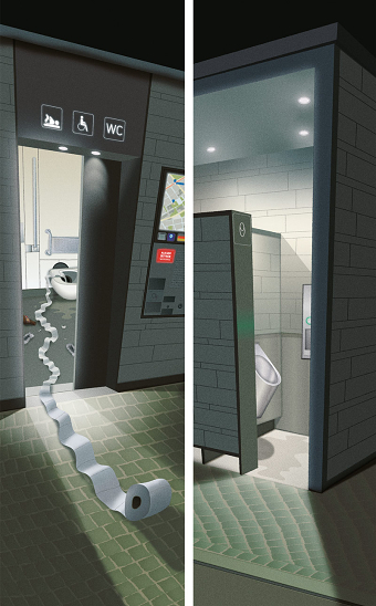 Editorial Art - The Berliner Magazine - Public Toilets