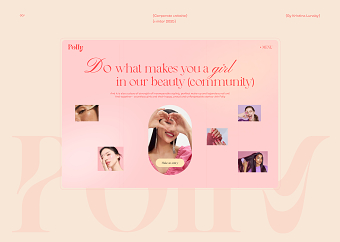 Polly. Website for beauty salon/ UX UI beauty space