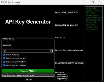PyApiGen - Api Key Generator