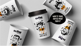 Packaging design/Illustration for coffee cup