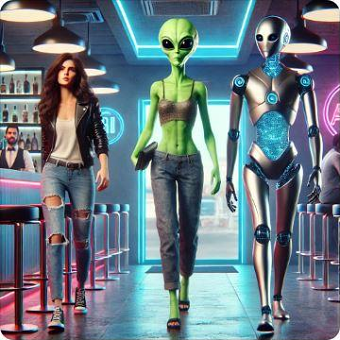 A Human, an Alien & AI Walk Into a Bar