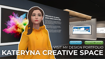 Kateryna Creative Space - Graphic Design portfolio in metaverse