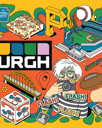 Outernet London x Visit Pittsburgh Illustrations