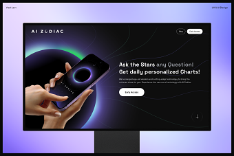AI Zodiac UX/UI | Landing | Astrology App | Web Design