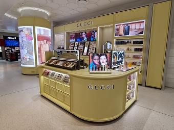 Gucci counter at Lotte Duty Free Downtown in Sydney