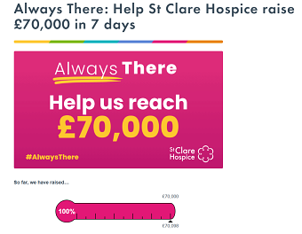 St Clare Hospice – #AlwaysThere The Big Give Fundraising Campaign