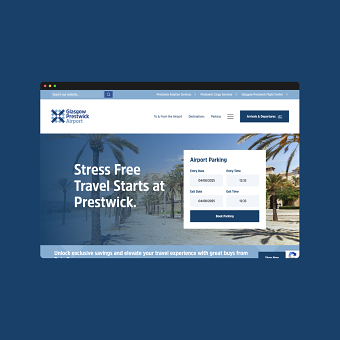 Bespoke Website Design & Development for Glasgow Prestwick Airport