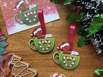 It's hot chocolate time Christmas decorations