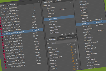 Advanced InDesign skills used to create 800 page digital exercise books