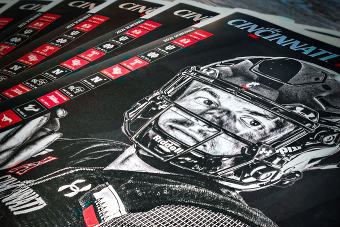 University of Cincinnati Bearcat Football Poster Series
