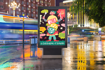 Food Festival Logo Branding Suite & Poster Illustration
