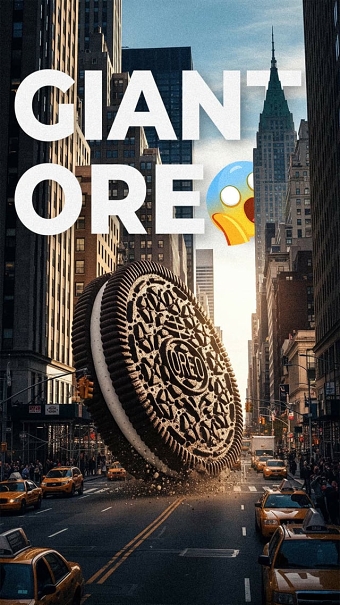 Giant OREO Rolling Through Skyscrapers – Fan-Made Ad