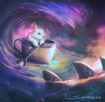 Digital Painting - Stoic Rabbit