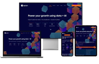 Website for Data Cubed, Built by Global Bay
