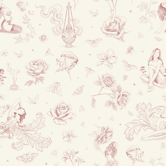 Sensory Flourish - Modern Toile de Jouy Pattern