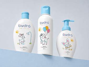 Bydrá Baby Care Brand Identity | Kids Cosmetics Packaging Design