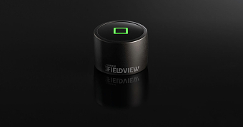FiedView hero image and print ad design