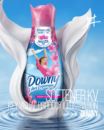 Downy - Water Reflection Key Visual Illustration