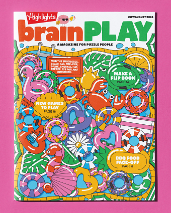 Seek-and-Find Cover Illustration Highlights BrainPlay Magazine