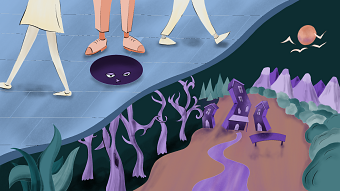 Concept art for spooky holiday camp animation