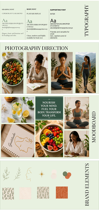 Nourish brand identity system